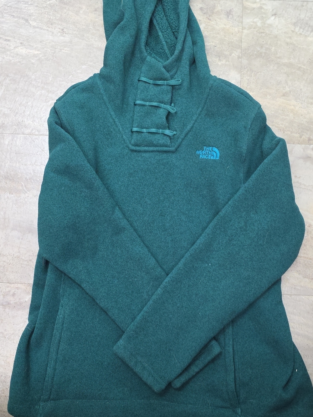 The North Face Women's Teal Hooded Pullover Fleece